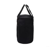 Sac de rangement pour bouteille de gaz de camping en polyester 900D pour résistant aux éclaboussures avec poche en maille et poignée en cuir pour petit poêle, carafe, vaisselle, noir, 27 x 26 x 40 cm