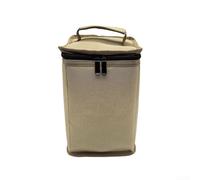 Sac de rangement pour bouteille de gaz d'extérieur pour réchauds et ustensiles de camping avec tissu Oxford multicouche résistant aux chocs et fermeture éclair lisse (petit kaki)