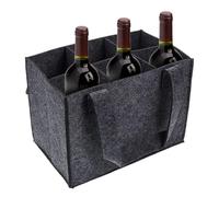 Sac de rangement pour bouteilles de vin - 6 sacs de rangement en feutre, poignées souples portables, organisateur de boissons durable, support élégant pour boissons alcoolisées | mariage, voyage
