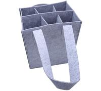 Sac De Rangement Pour Bouteilles De Vin, Sac De Rangement En Feutre Pour 6 Bouteilles, Panier À Bouteilles Avec Poignée, Réutilisable, Portable, Pour Pique-niques, Mariages, Voyages, Camping