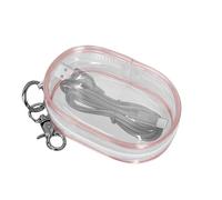 Sac de rangement pour câble de données, sac de rangement de voyage pour câble de données - Sac de rangement transparent pour écouteurs portable, Rose, Consulte la descripción, Voir description