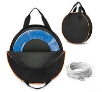 Sac de rangement pour câbles de charge EV avec tissu Oxford 1680D imperméable, grand espace de rangement pour cordons de véhicule électrique, idéal pour camping-car et caravane (40 x 13 cm, noir)