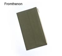 Sac De Rangement Pour Carnet De Voyage Midori, Sac De Rangement Vintage En Toile Vert Olive, Porte-Cartes De Papeterie