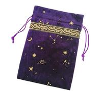 Sac de rangement pour cartes de jeu de société avec cordons de serrage pour tarot, pochettes à bijoux, oracles, fournitures de sorcellerie, pochettes à bijoux en flanelle, rangement de cartes de jeu