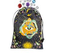 Sac de rangement pour cartes de tarot - Avec cordon de serrage - Accessoire de diseur de bonne aventure - Organiseur pour bijoux, cubes en cristal, plateau de bijoux, débutants, adultes, amateurs de