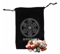 Sac de rangement pour cartes de tarot mystérieux noir magique - Pochette pour cartes de tarot avec cordon de serrage pour cartes à jouer Rider Waite Tarot Deck Oracle, Section C., Refer to description