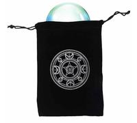 Sac de rangement pour cartes de tarot mystérieux noir magique - Pochette pour cartes de tarot avec cordon de serrage pour cartes à jouer Rider Waite Tarot Deck Oracle, Type B, Refer to description