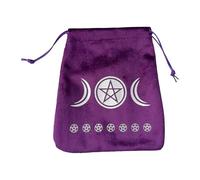 Sac de rangement pour cartes de tarot, sac de rangement durable en velours | et satin avec cordon de serrage - Pochette de rangement pour cartes de tarots Oracle pour runes et bijoux, cadeau de