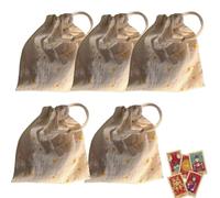 Sac de rangement pour cartes de tarot, sac pour cartes de tarot | 5 sacs de rangement de dés avec cordon de serrage | Sac de rangement de dés de carte de tarot, sac d’emballage de bijoux pour les amat