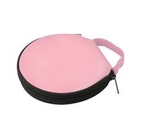 Sac De Rangement pour CD, Couleur Unie Ronde en Tissu Oxford, Voiture, 20 Disques, Sac De Rangement pour CD, Pochette à Glissière Rose Taille Unique