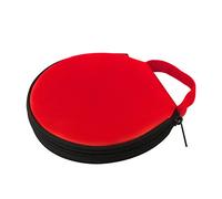 Sac De Rangement pour CD, Couleur Unie Ronde en Tissu Oxford, Voiture, 20 Disques, Sac De Rangement pour CD, Pochette à Glissière Rouge Taille Unique