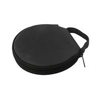 Sac De Rangement pour CD, Couleur Unie Ronde en Tissu Oxford, Voiture, 20 Disques, Sac De Rangement pour CD, Pochette à Glissière Noir Taille Unique