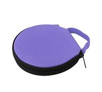 Sac De Rangement pour CD, Couleur Unie Ronde en Tissu Oxford, Voiture, 20 Disques, Sac De Rangement pour CD, Pochette à Glissière Violet Taille Unique