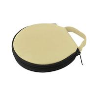 Sac De Rangement pour CD, Couleur Unie Ronde en Tissu Oxford, Voiture, 20 Disques, Sac De Rangement pour CD, Pochette à Glissière Beige Taille Unique