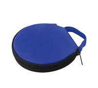 Sac De Rangement pour CD, Couleur Unie Ronde en Tissu Oxford, Voiture, 20 Disques, Sac De Rangement pour CD, Pochette à Glissière Bleu Taille Unique