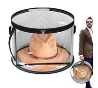 Sac de rangement pour chapeau - Organisateur de couvercle transparent, boîte flexible de grande capacité | Boîte pliable compacte avec fermeture à glissière, conteneur de rangement de voyage pour