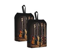 Sac de Rangement pour Chaussures de ge imprimé Guitare Basse et Instruments de Musique, avec poignée en Sangle Robuste, idéal pour Les ges, Les Sports de Plein air et Le Rangement Quotidien.