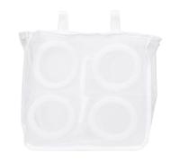 Sac de rangement pour chaussures de machine à laver, sac de rangement de chaussures de voyage, sac à linge portable en maille anti-déformation, organisateur de vêtements de protection, blanc, Taille