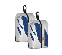 Sac de rangement pour chaussures de voyage avec drapeau des îles Marshall Map04 - Grande capacité - Étanche et portable - Pour la natation, 2 pièces., One Size, Fermeture éclair, avec une sangle