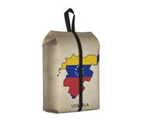 Sac de rangement pour chaussures de voyage avec drapeau du Venezuela Map02 - Grande capacité - Étanche et portable - Pour la natation, 1 pièce., One Size, Fermeture éclair, avec une sangle tissée sur