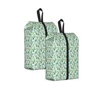 Sac de rangement pour chaussures de voyage unisexe avec imprimé cactus tropical, arbre et fleur, 2 pièces., Taille unique, Organiseur de sac