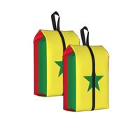 Sac de rangement pour chaussures de voyage unisexe avec imprimé drapeau du Sénégal, 2 pièces., One Size, Organiseur de sac