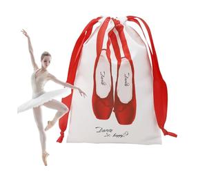 Sac de rangement pour chaussures | Pochette de rangement pour chaussures de danse | Pochette de rangement en satin lavable et anti-poussière pour ballet, voyage, anniversaire, Rouge, Refer to
