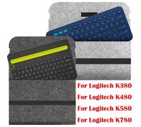 Sac de rangement pour clavier sans fil en feutre, étui de transport antipoussière et antichoc, léger et portable, adapté pour Logitech K380, K480, K580, Kanalys Light Grey-K780