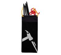 Sac de Rangement pour Clous au Sol, Sac de Rangement pour piquets de Tente | Camping de poche robuste Pour le camping en montagne en plein air ra Noir