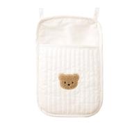 Sac de rangement pour couches sur le côté du lit de bébé - Organisateur à suspendre au berceau, support indispensable pour la chambre de votre enfant - Le design en tissu à deux poches permet de