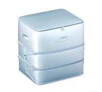 Sac de rangement pour couette ultra peu encombrant, organiseur multifonction pour vêtements, jouets et literie, design pliable et évolutif pour un rangement facile (bleu clair)