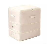 Sac de rangement pour couette ultra peu encombrant - Organiseur multifonction pour vêtements, jouets et literie - Design pliable et évolutif pour un rangement facile - Rose abricot