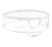 Sac de rangement pour couronne de Noël en PVC transparent, double fermeture éclair et poignées pour un transport facile et une protection contre la poussière pendant la saison hors saison (noir) 76 x