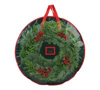 Sac De Rangement Pour Couronne De Noël | Organisateur Étanche À Fermeture Éclair De 76 Cm - Boîte De Stockage Pour Couronnes Avec Poignées Renforcées - pour Garage, Maison et Décorations