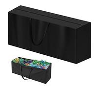 Sac de rangement pour coussins de jardin - Imperméable - Résistant aux UV - Tissu Oxford avec poignée de transport - Sac de rangement pour arbres de Noël - Noir