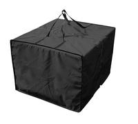 Sac De Rangement Pour Coussins De Jardin Sac de rangement for coussins carrés, housse protection étanche avec fermeture éclair et poignée, meubles jardin, valise siège(Black)