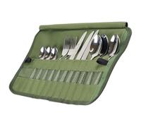 Sac de rangement pour couverts - Rouleau d'ustensiles de cuisine de voyage, pochette en polyester léger, support de cuisine multifonction pour fourchettes, cuillères, baguettes, couteaux, pique-nique