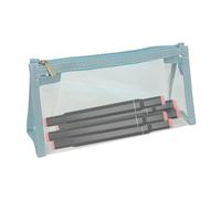 Sac de rangement pour crayon - Grande boîte à crayons | Sac à fermeture éclair en toile, joli sac transparent organisateur pour crayon, bleu, Consulte la descripción, Voir description