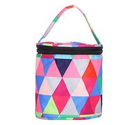 Sac de rangement pour crochet, organisateur de tricot, sac fourre-tout rond pour ranger les outils de tricot, boules de fil, aiguilles, ciseaux, fabriqué en tissu Oxford 600D