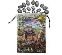 Sac de rangement pour deck de tarot - Sacs de runes en velours avec impression recto-verso, sacs de jeu de tarot, sacs en velours, sac cadeau pour cristaux, dés, bijoux, SXF13#, Consulte la