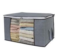 Sac de rangement pour draps, couvertures, vêtements Gris 60x43x35 cm 1 paquet