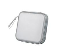 Sac de Rangement pour DVD Pochette de Rangement Portable Double Face for CD DVD, 40 disques, étui en Plastique, Portefeuille Universel, Pochette for Album, Accessoires électroniques(Silver)