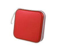 Sac de Rangement pour DVD Pochette de Rangement Portable Double Face for CD DVD, 40 disques, étui en Plastique, Portefeuille Universel, Pochette for Album, Accessoires électroniques(Red)