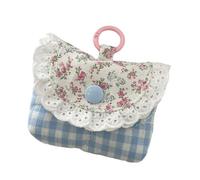 Sac de rangement pour écouteurs - Imprimé floral - Porte-monnaie en dentelle - Petit sac de rangement pour câbles de données - Sac de rangement pour écouteurs - Pour filles et femmes - Imprimé floral