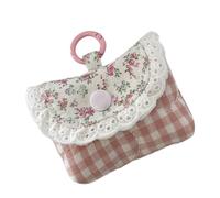 Sac de rangement pour écouteurs pour filles et femmes, sac à main, câble de données, imprimé floral, dentelle, pièces de monnaie, casque à imprimé floral, petit portefeuille, b, Taille unique