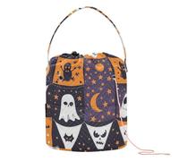 Sac de rangement pour fil avec trous pour fournitures artistiques Motif drapeaux d'Halloween