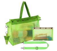 Sac de rangement pour fil - Outil de tricot DIY avec poignées en maille visibles, grande capacité, sac en maille transparente | Sac à crochet | Pour la maison, l'intérieur, l'extérieur, vert, 8X-Large