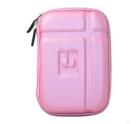 Sac de rangement pour GPS extérieur compatible avec écrans de navigation de 12,7 cm, construit avec une coque robuste en EVA et un intérieur rembourré (rose)