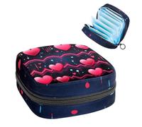 Sac de rangement pour hygiénique, support de coussin d'allaitement, sac à fermeture éclair pour période menstruelle, Saint Valentin, battement de cœur, organisateur de tampons menstruels féminins 1792