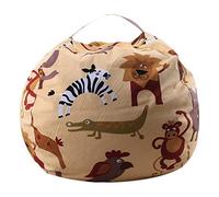 Sac de rangement pour jouets en peluche, housse de pouf souple de qualité supérieure pour organiser les chambres d'enfants et d'adultes, grande ouverture (sans remplissage) - Idéal pour désencombrer